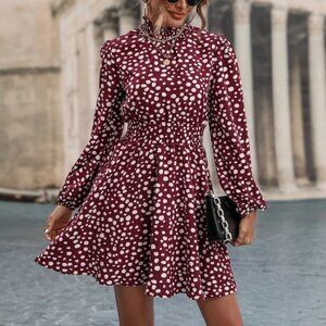 Preppy Womens Dress burgundy